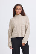 Ichi Mylle Jumper - Oatmeal