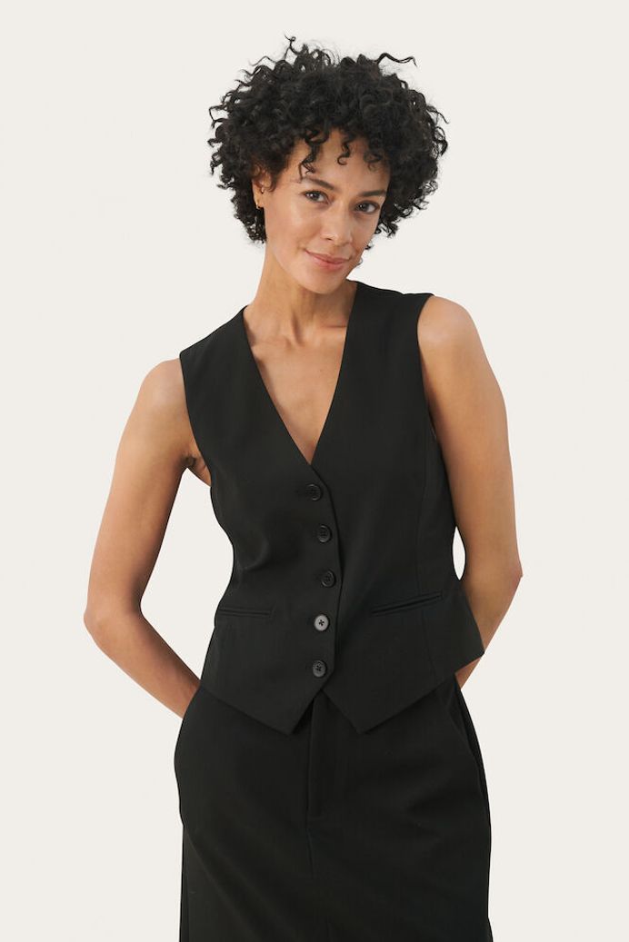 Part Two Rikke Wasitcoat - Black