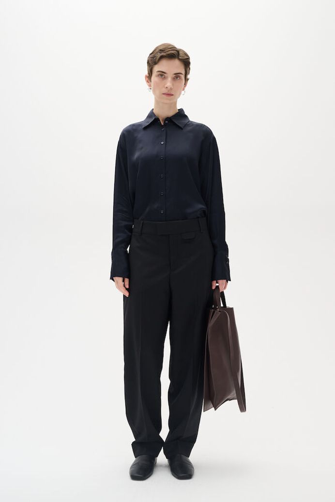 In Wear Pauline Silky Shirt - Navy