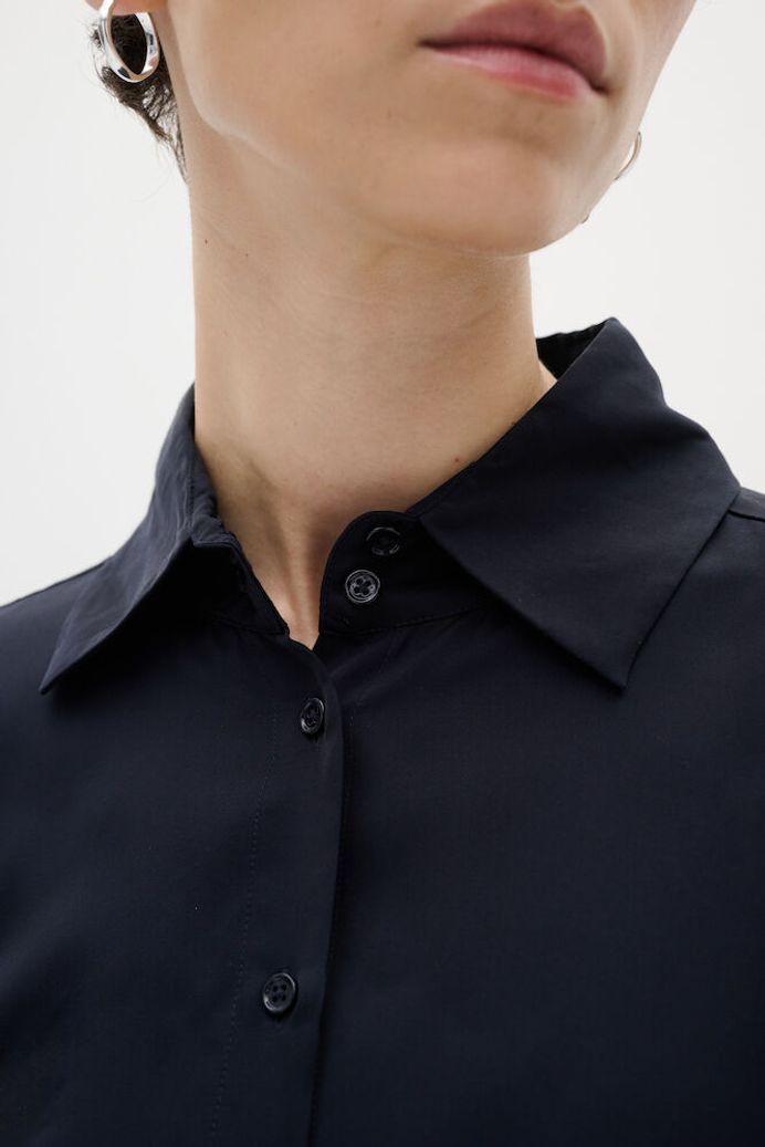 In Wear Pauline Silky Shirt - Navy