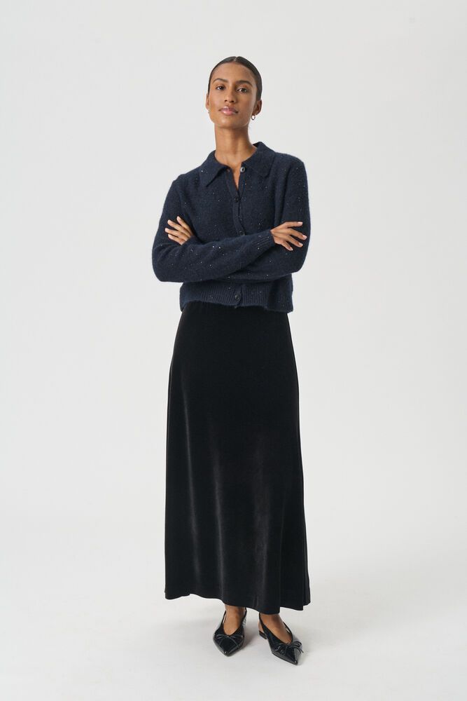 Part Two Meya Velvet Skirt