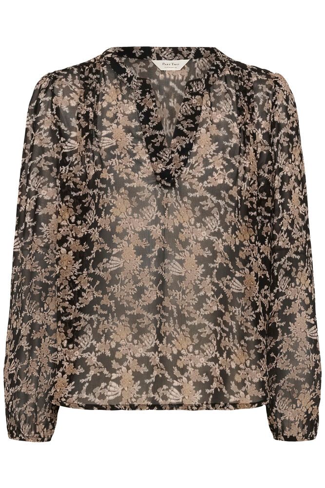 Part Two Sandi Blouse - Black Flower