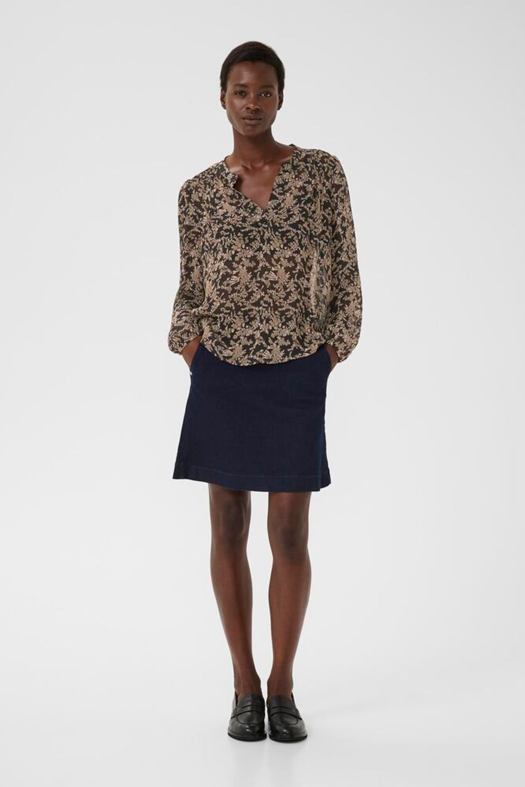 Part Two Sandi Blouse - Black Flower