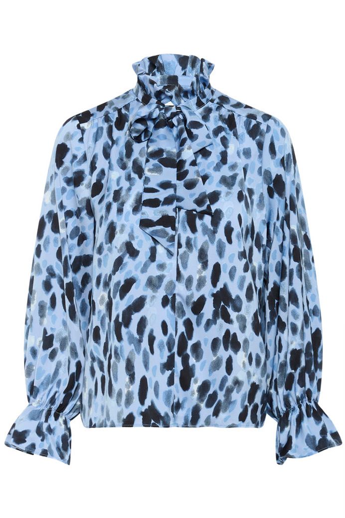 In Wear Gracie Printed Blouse - Blue