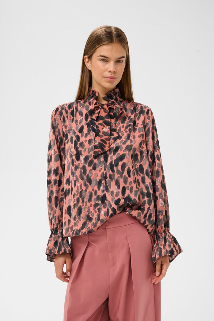In Wear Gracie Printed Blouse - Pink