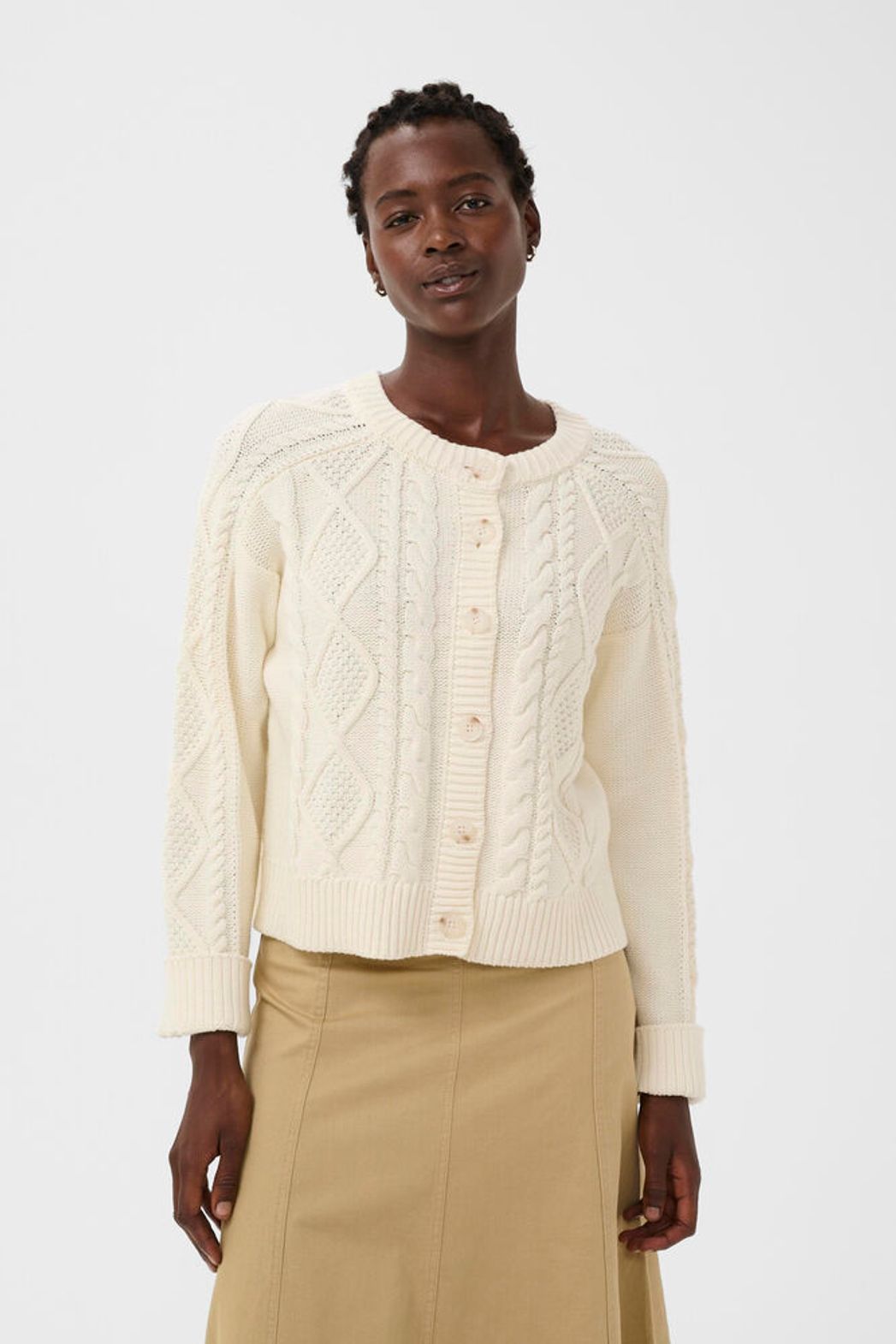Part Two Zayra Cotton Cardigan - Whisper White