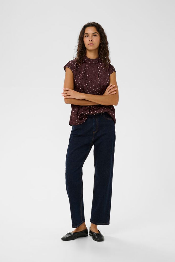 In Wear Zania Polka Dot Blouse