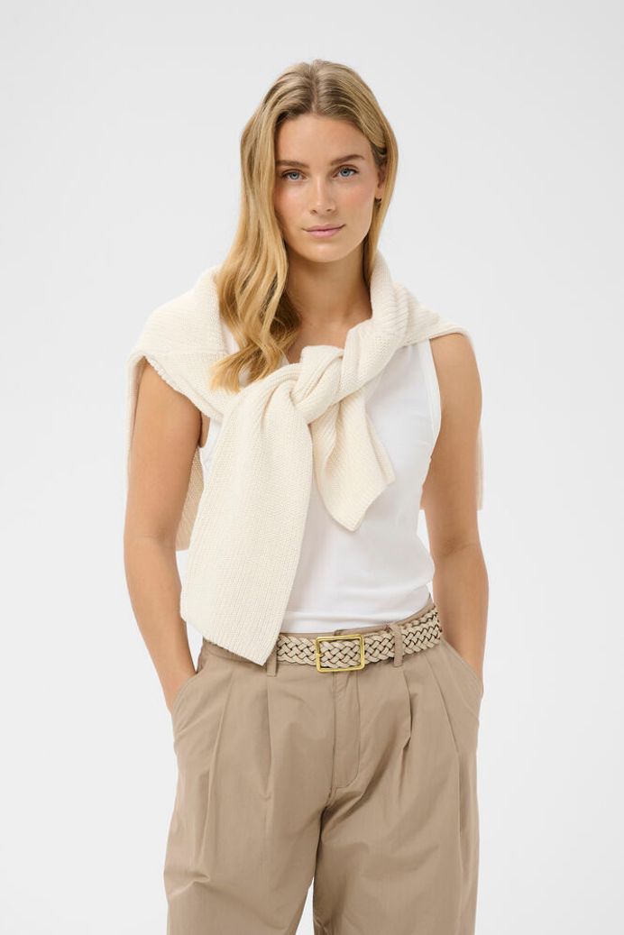 Part Two Anstina Braided Belt - Beige