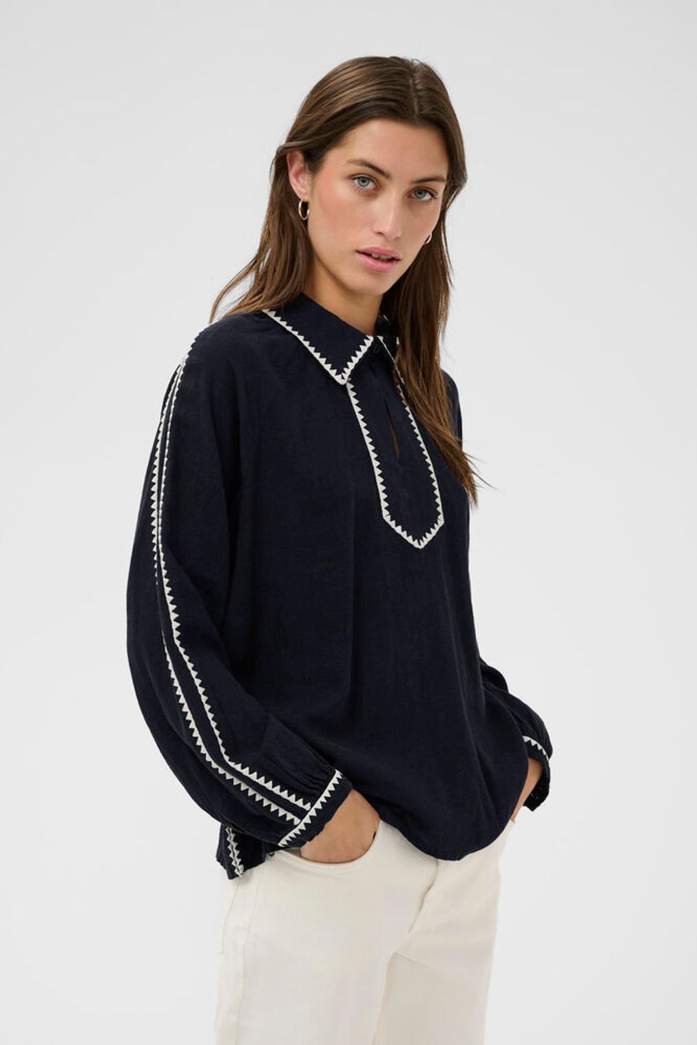 Part Two Aimy Blouse - Navy