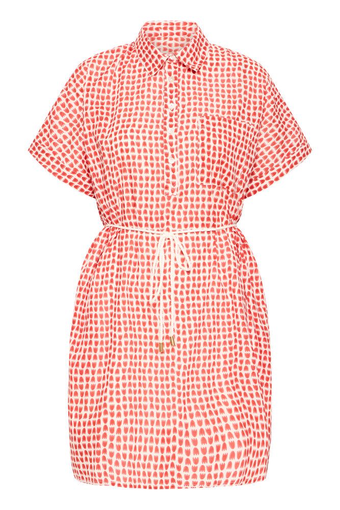 Ichi Lumma Shirt Dress - Red