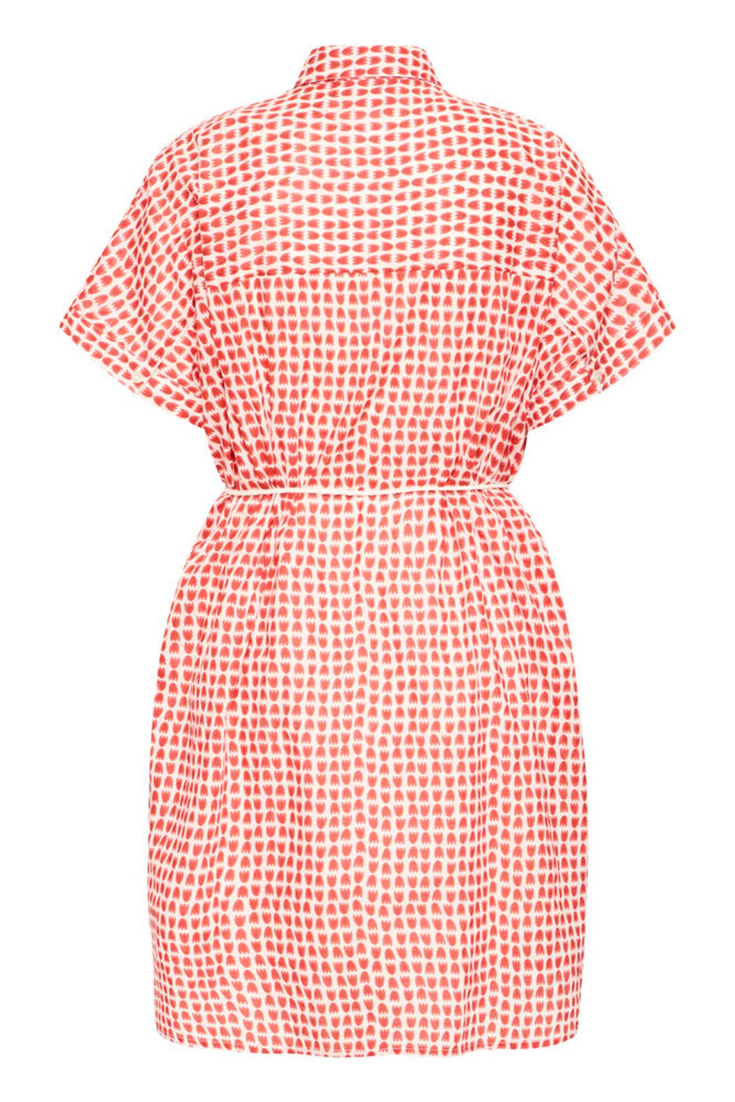 Ichi Lumma Shirt Dress - Red