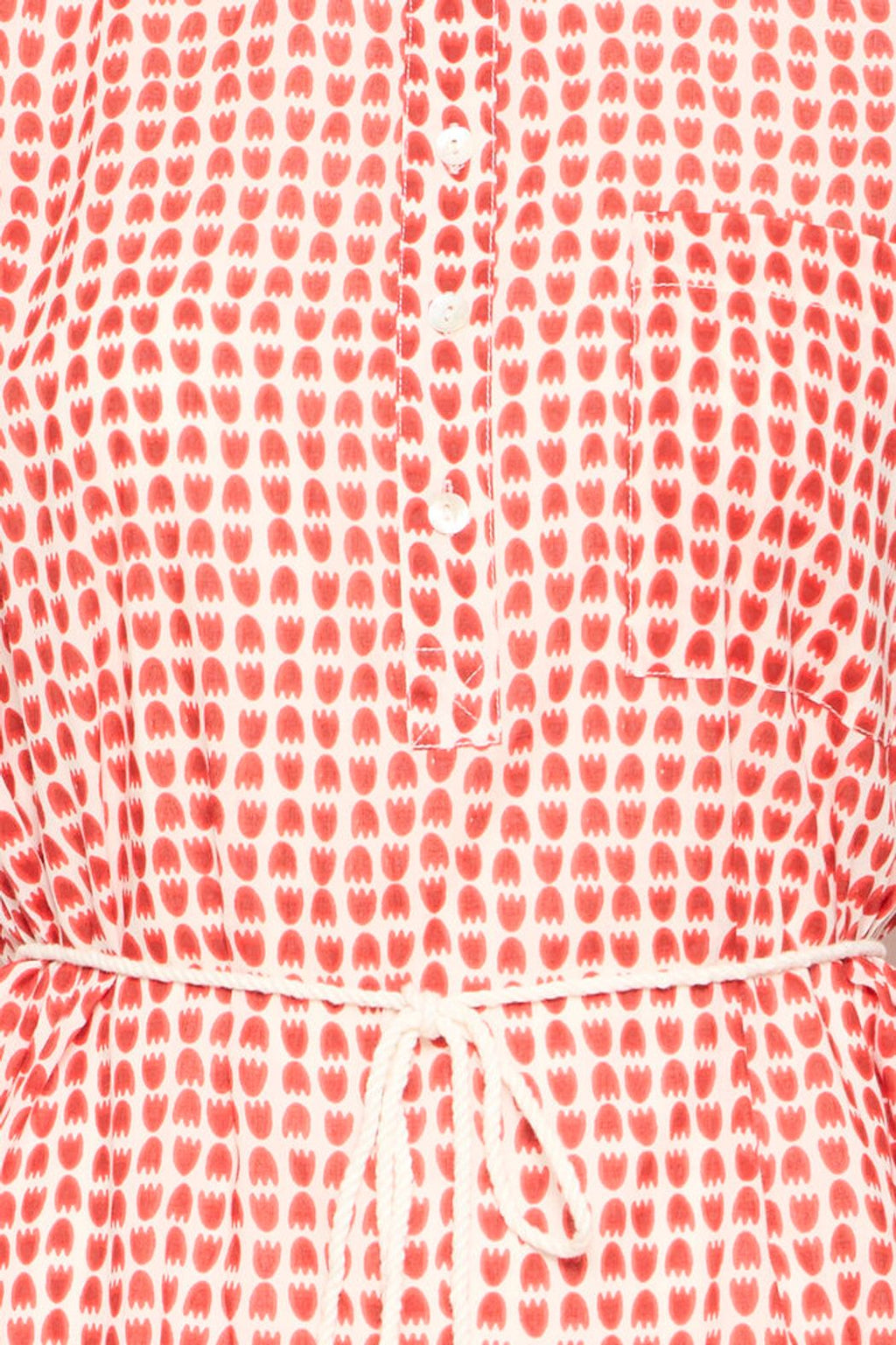 Ichi Lumma Shirt Dress - Red