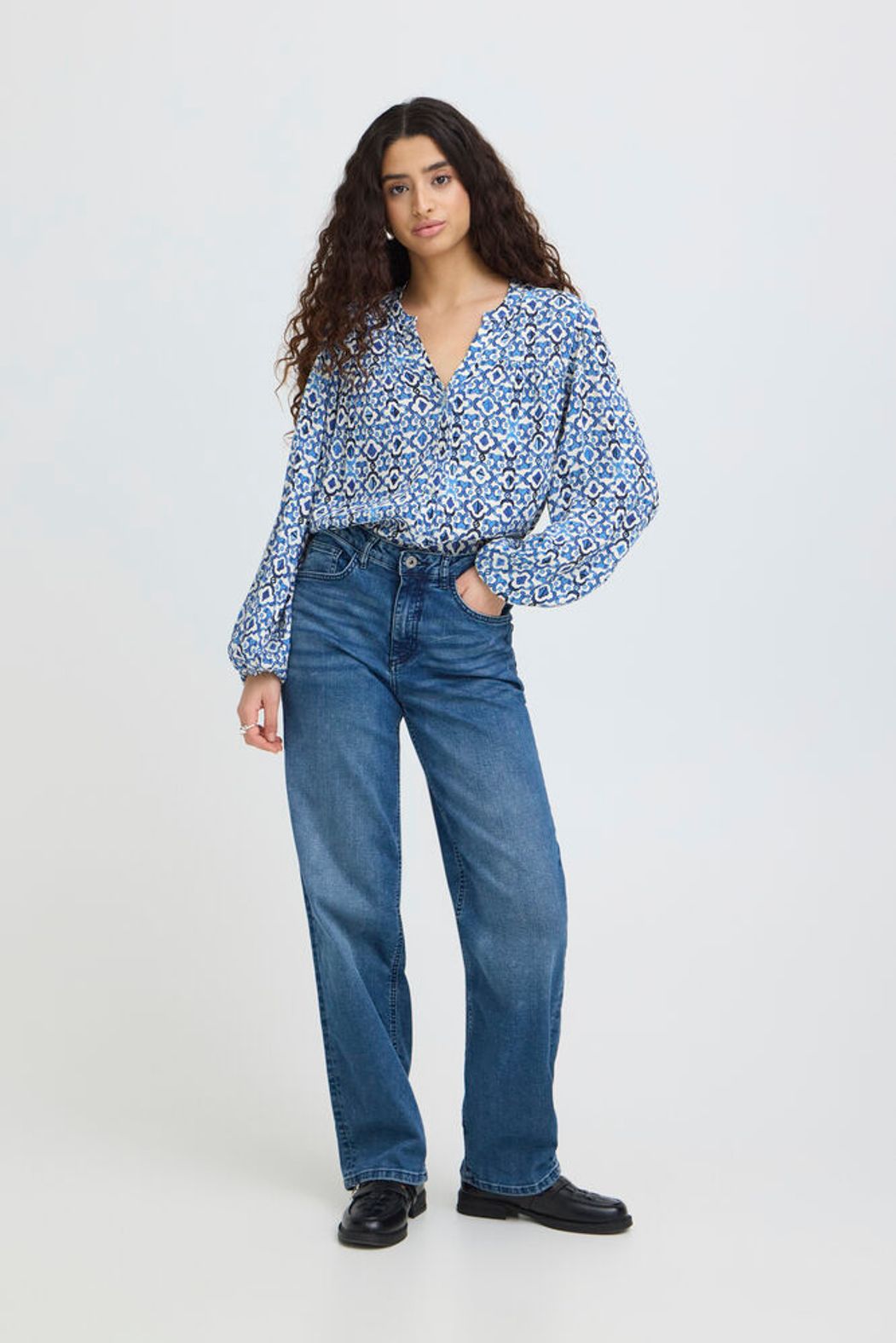 Ichi Marrakech Blouse - Tile Print