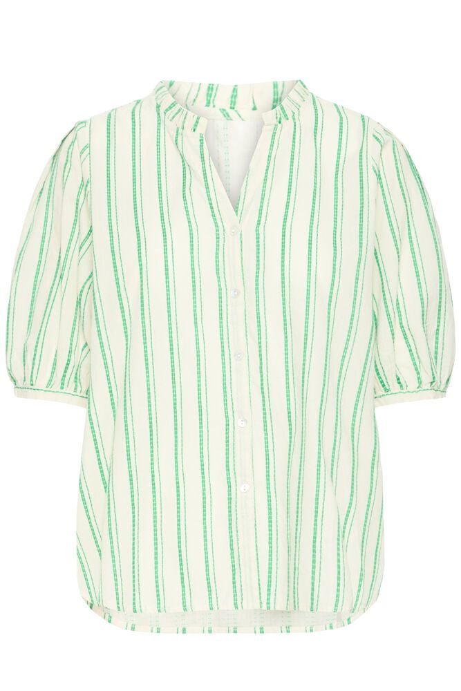 Ichi Jovil Striped Shirt - Green