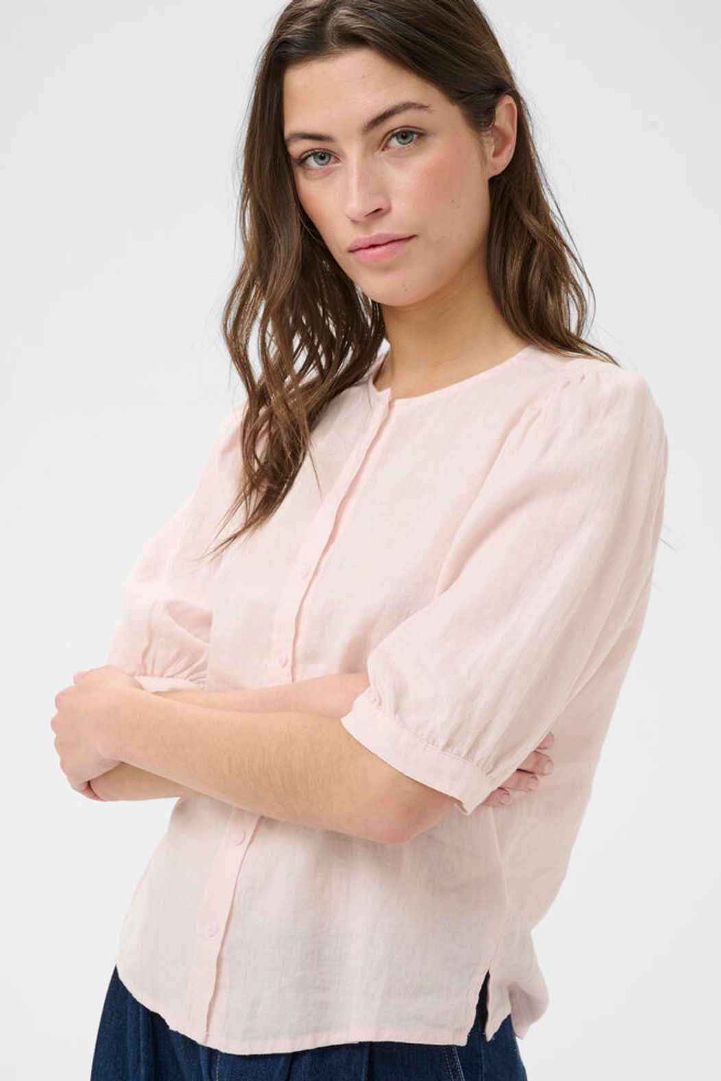 Part Two Azra Linen Shirt - Pink