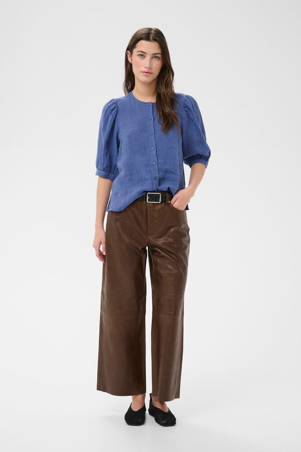 Part Two Azra Linen Shirt - Denim