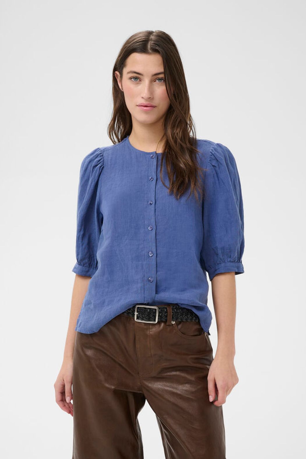 Part Two Azra Linen Shirt - Denim