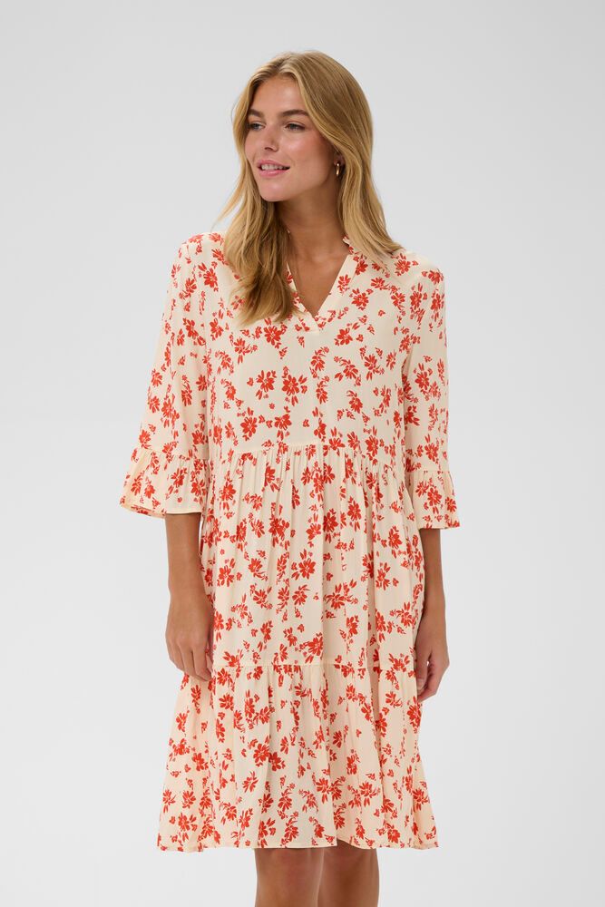 Saint Tropez Eda Floral Dress - Red