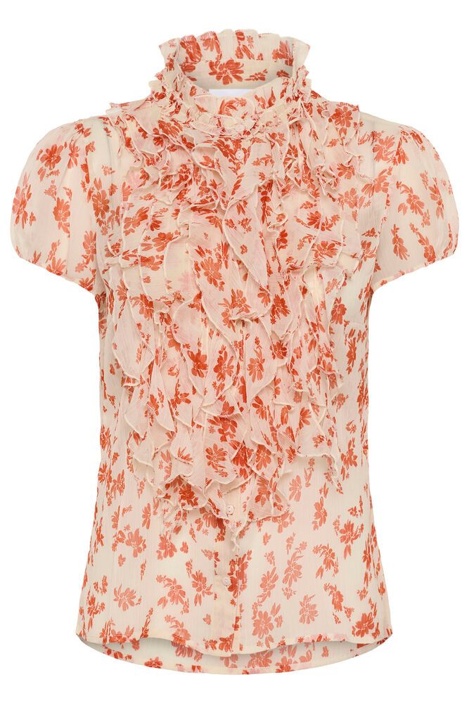 Saint Tropez Lilja Crinkle Blouse - Red