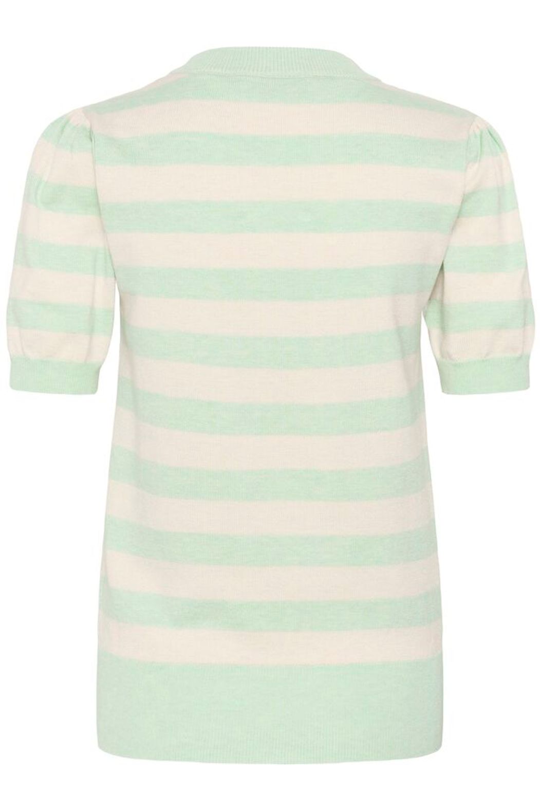 Saint Tropez Mila Jumper Short Sleeve Stripe - Green