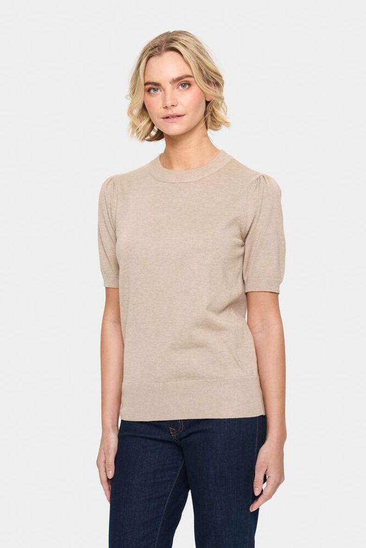 Saint Tropez Mila Jumper Short Sleeve - Beige