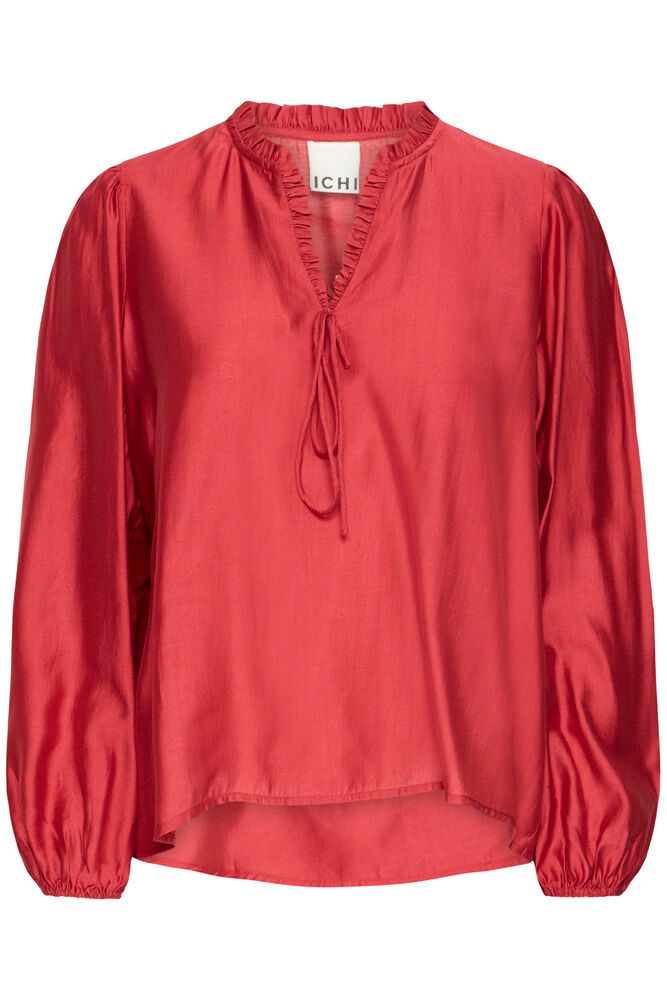 Ichi Karlani Satin Blouse - Red