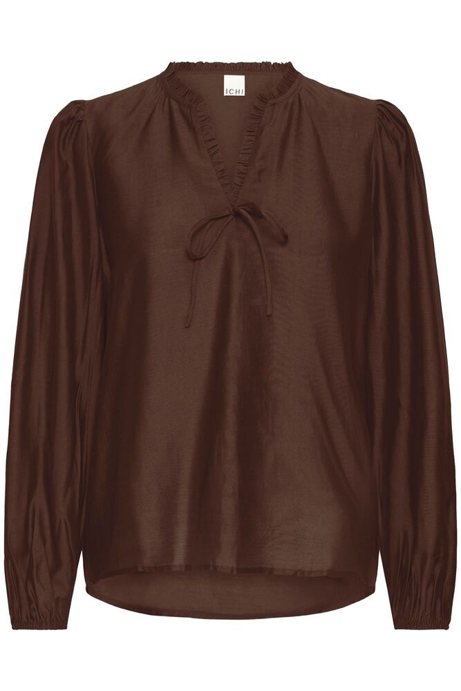 Ichi Karlani Satin Blouse - Brown