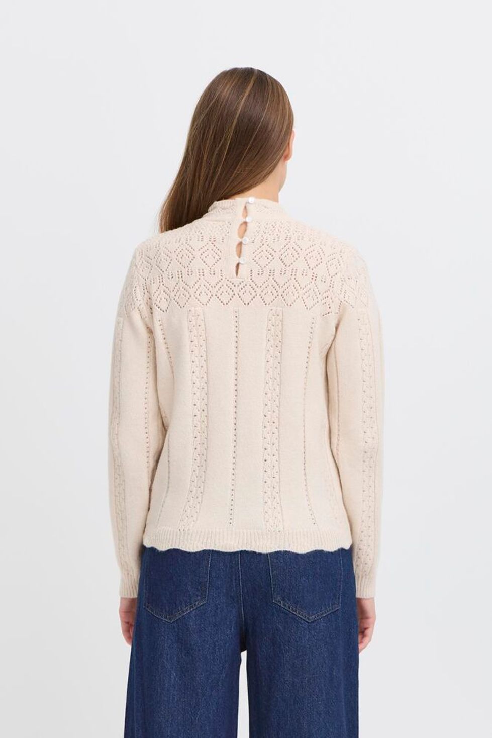 Ichi Povoke Knit Jumper - Blush
