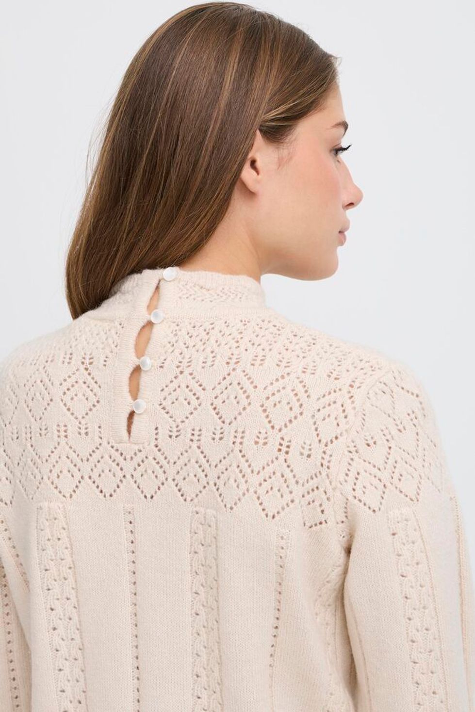 Ichi Povoke Knit Jumper - Blush