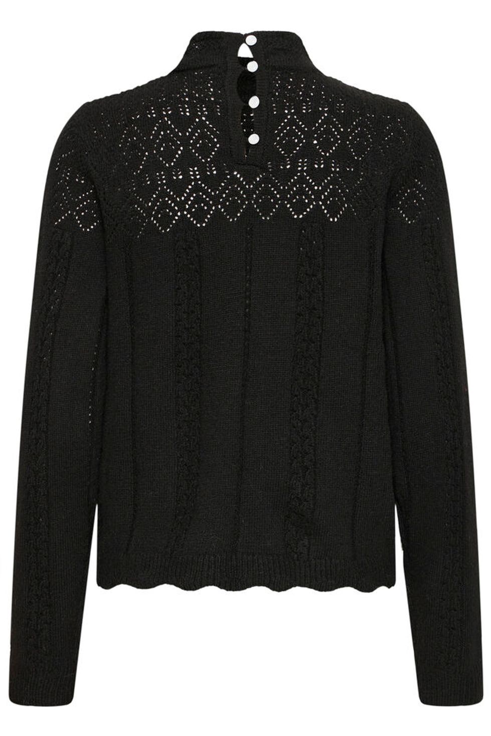 Ichi Povoke Knit Jumper - Black