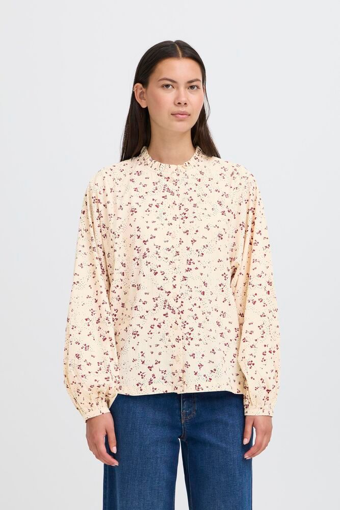Ichi Lanora Floral Blouse - Maroon