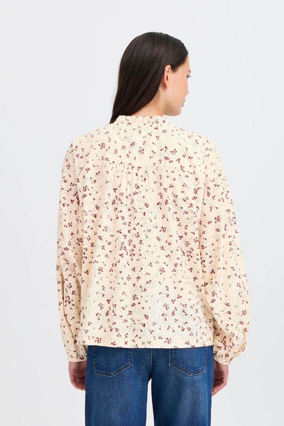 Ichi Lanora Floral Blouse - Maroon