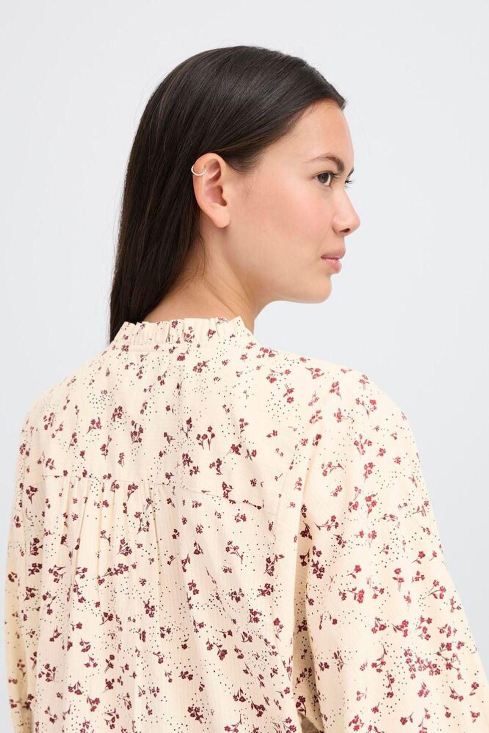Ichi Lanora Floral Blouse - Maroon