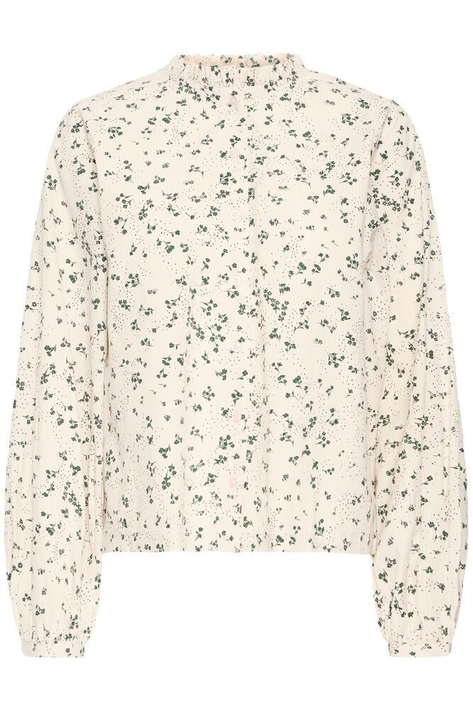 Ichi Lanora Floral Blouse - Green