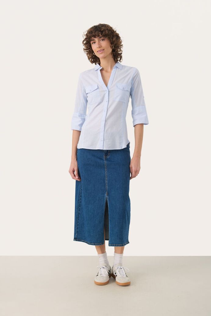 Part Two Cortnia Shirt - Heather Blue