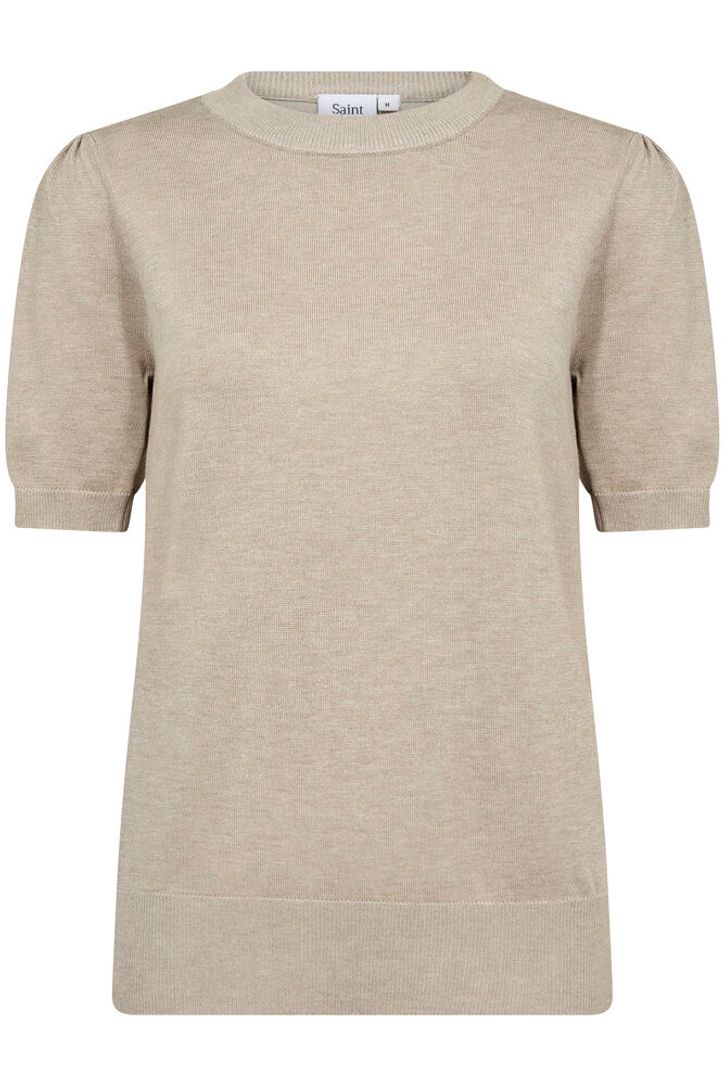 Saint Tropez Mila Jumper Short Sleeve - Beige