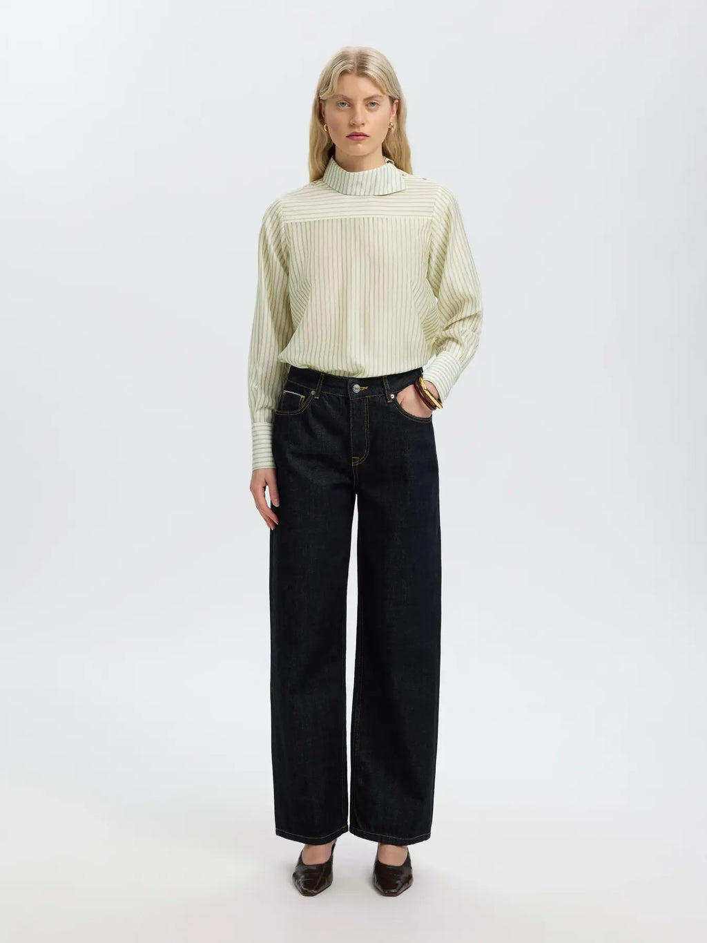 Selected Connie Strip Blouse