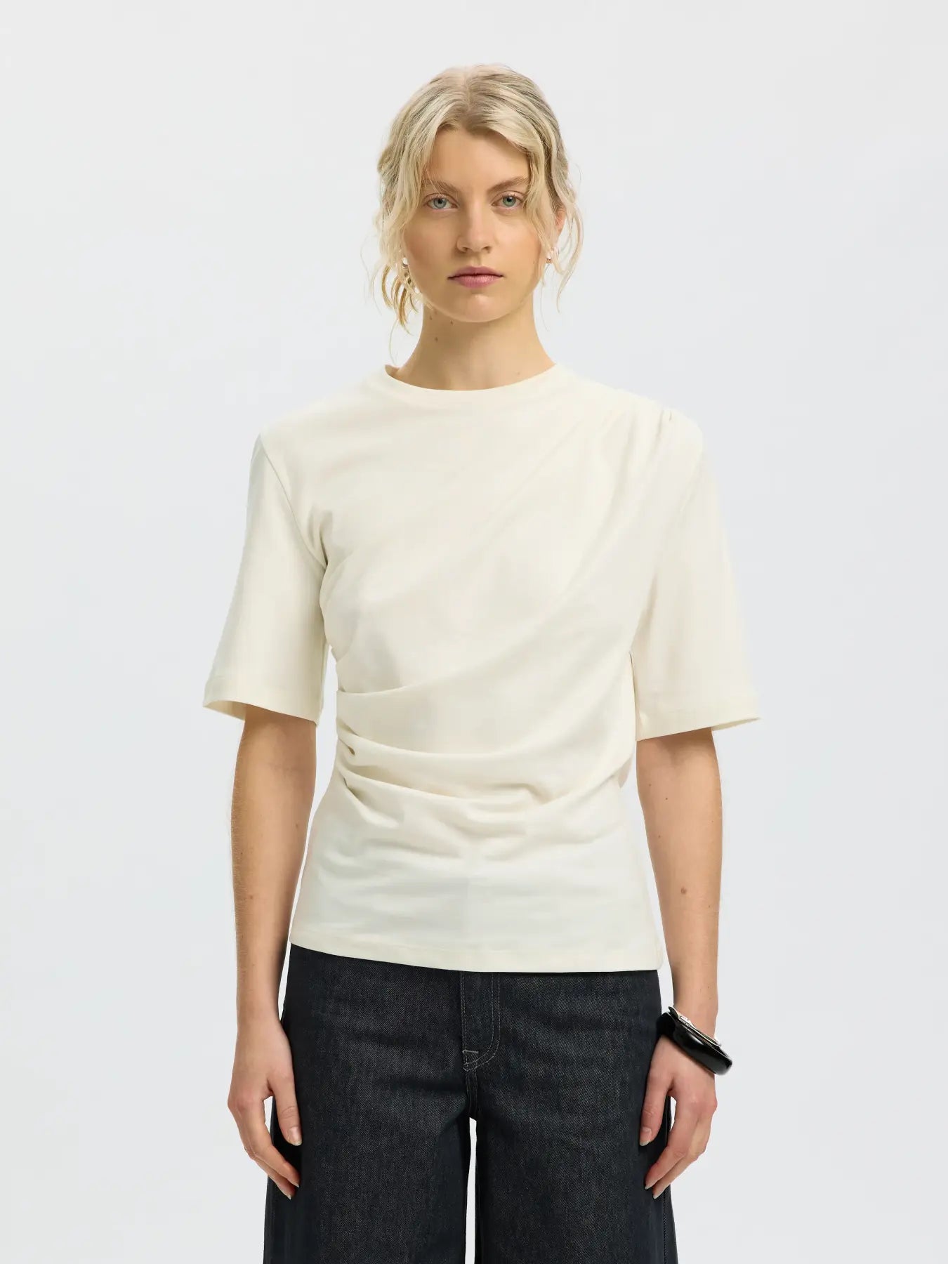 Selected Taj Twist Tee - Snow