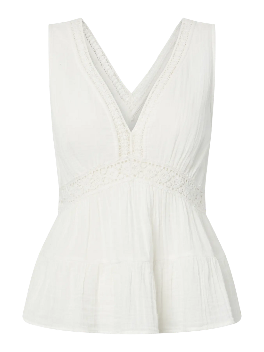 YAS Anini Tiered Top - White