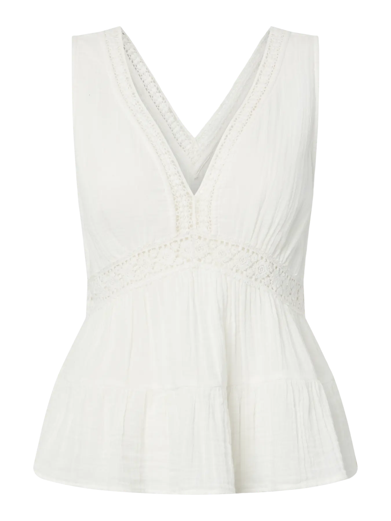 YAS Anini Tiered Top - White