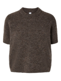 YAS Johi Short Sleeve Knit - Fossil