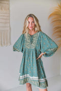 Jaase Adela Mini Dress - Viridian