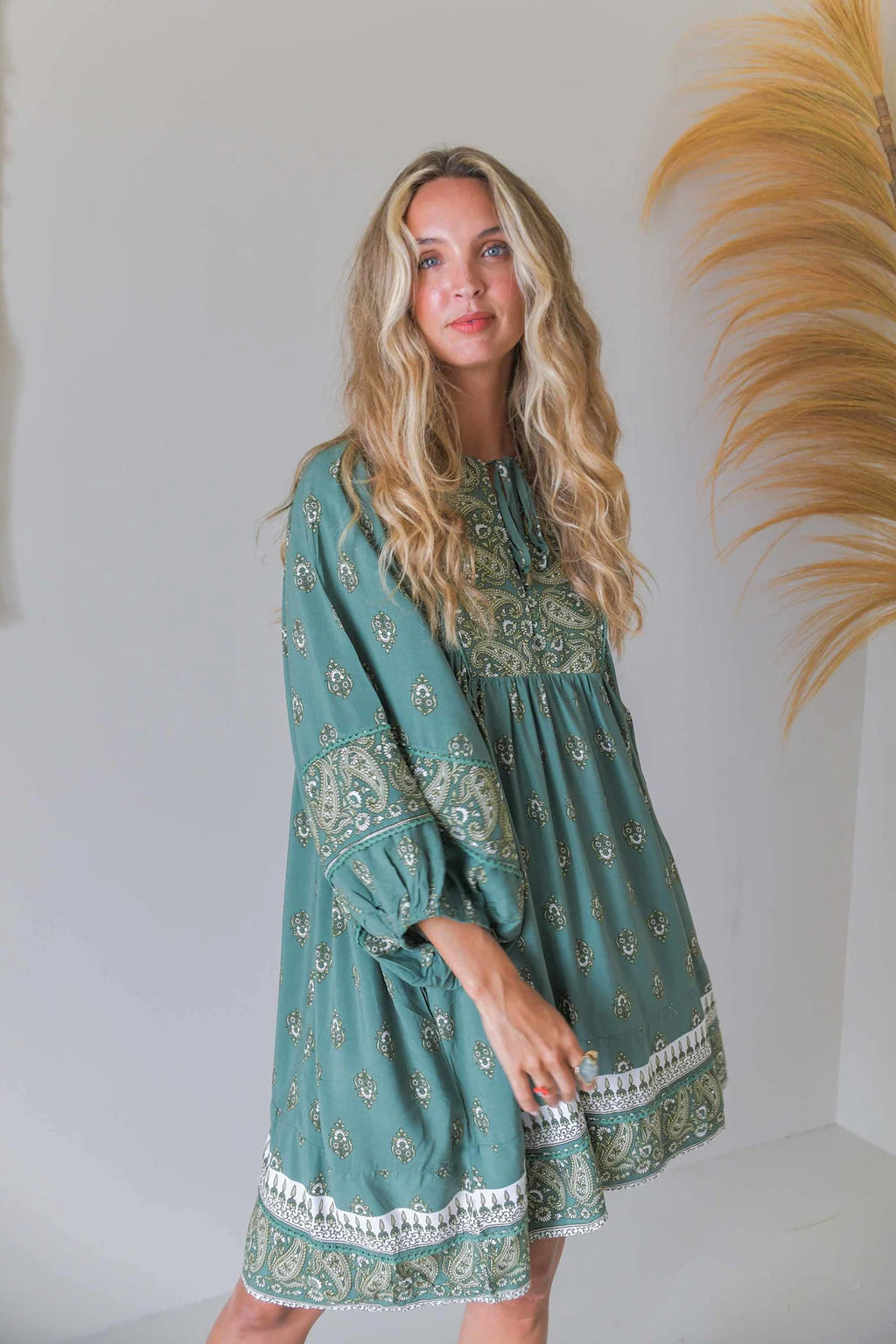 Jaase Adela Mini Dress - Viridian
