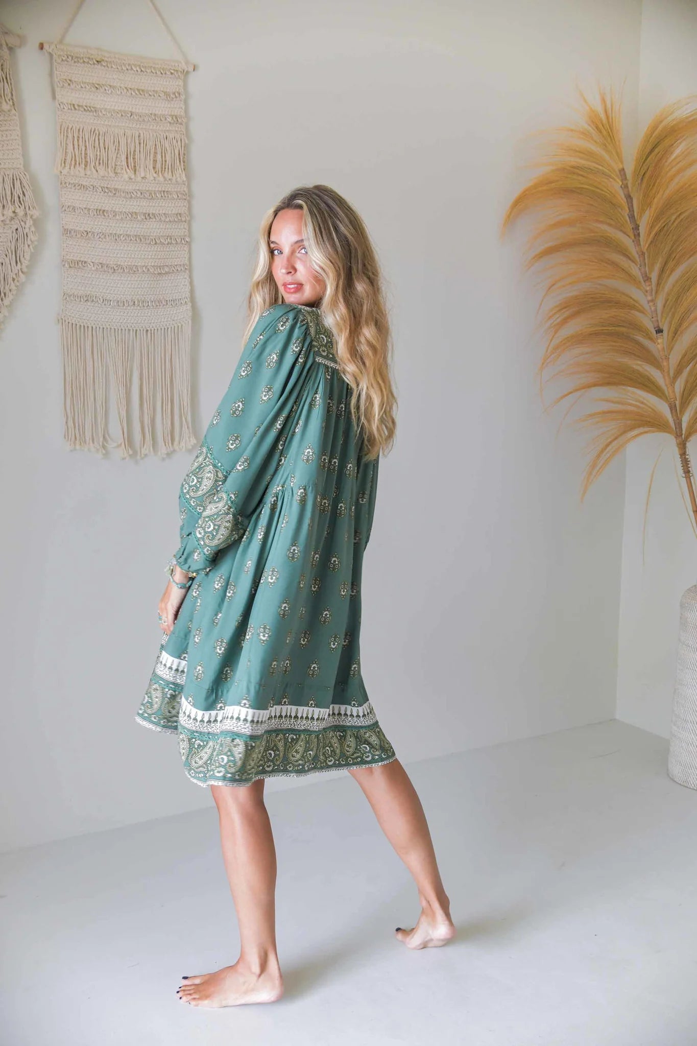Jaase Adela Mini Dress - Viridian