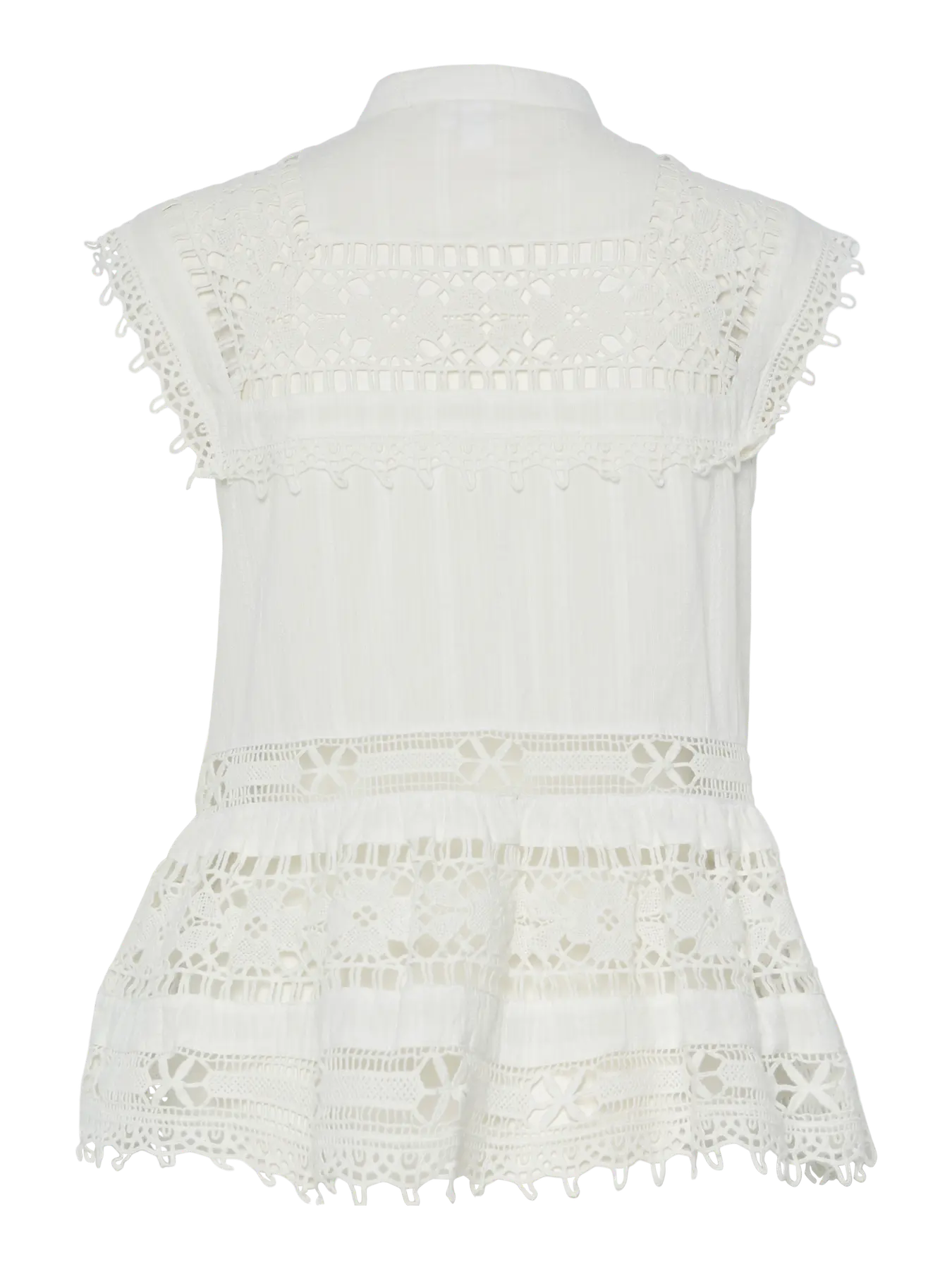 YAS Saloni Peplum Blouse - White