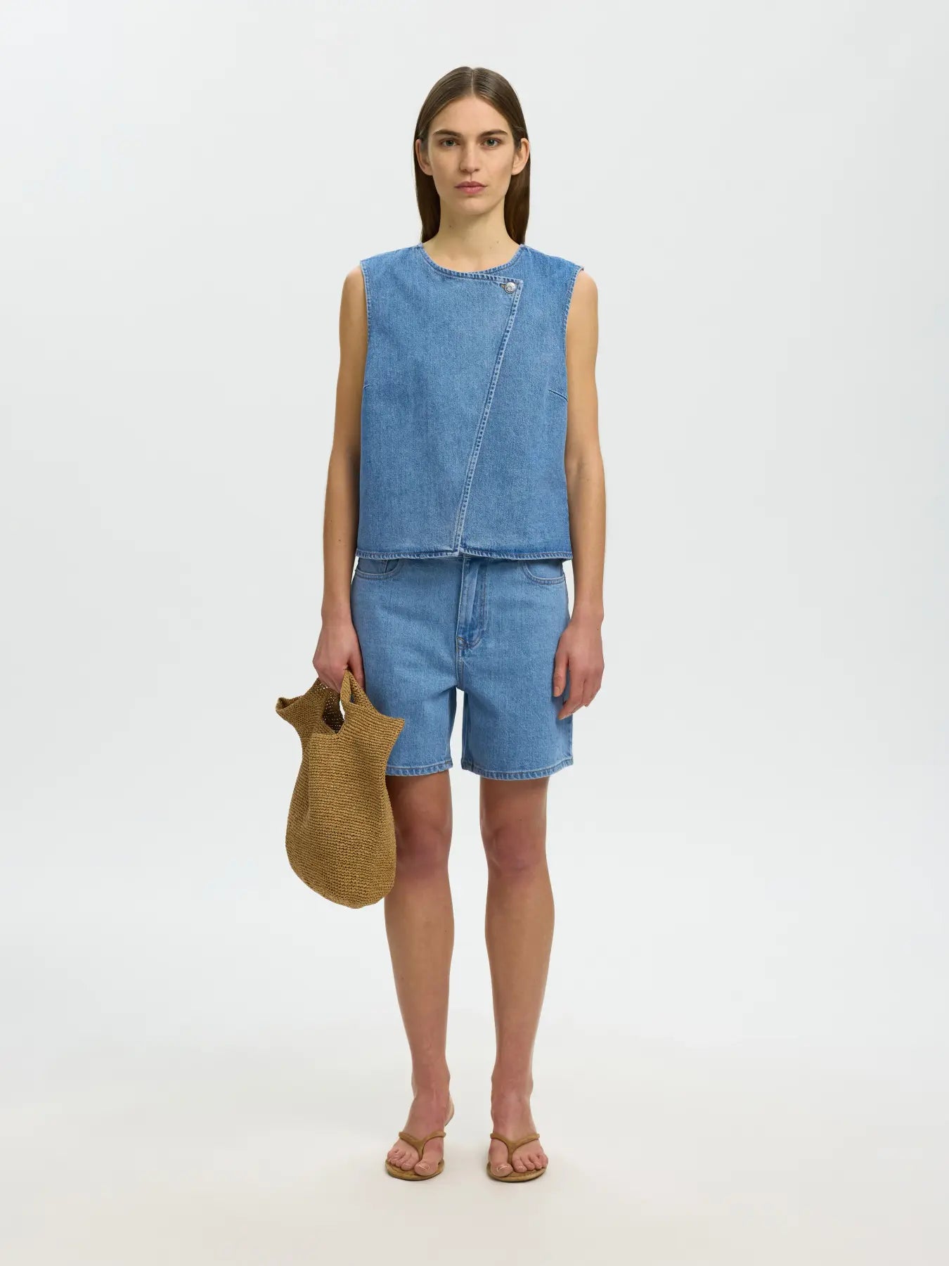 Selected Vida Denim Waistcoat