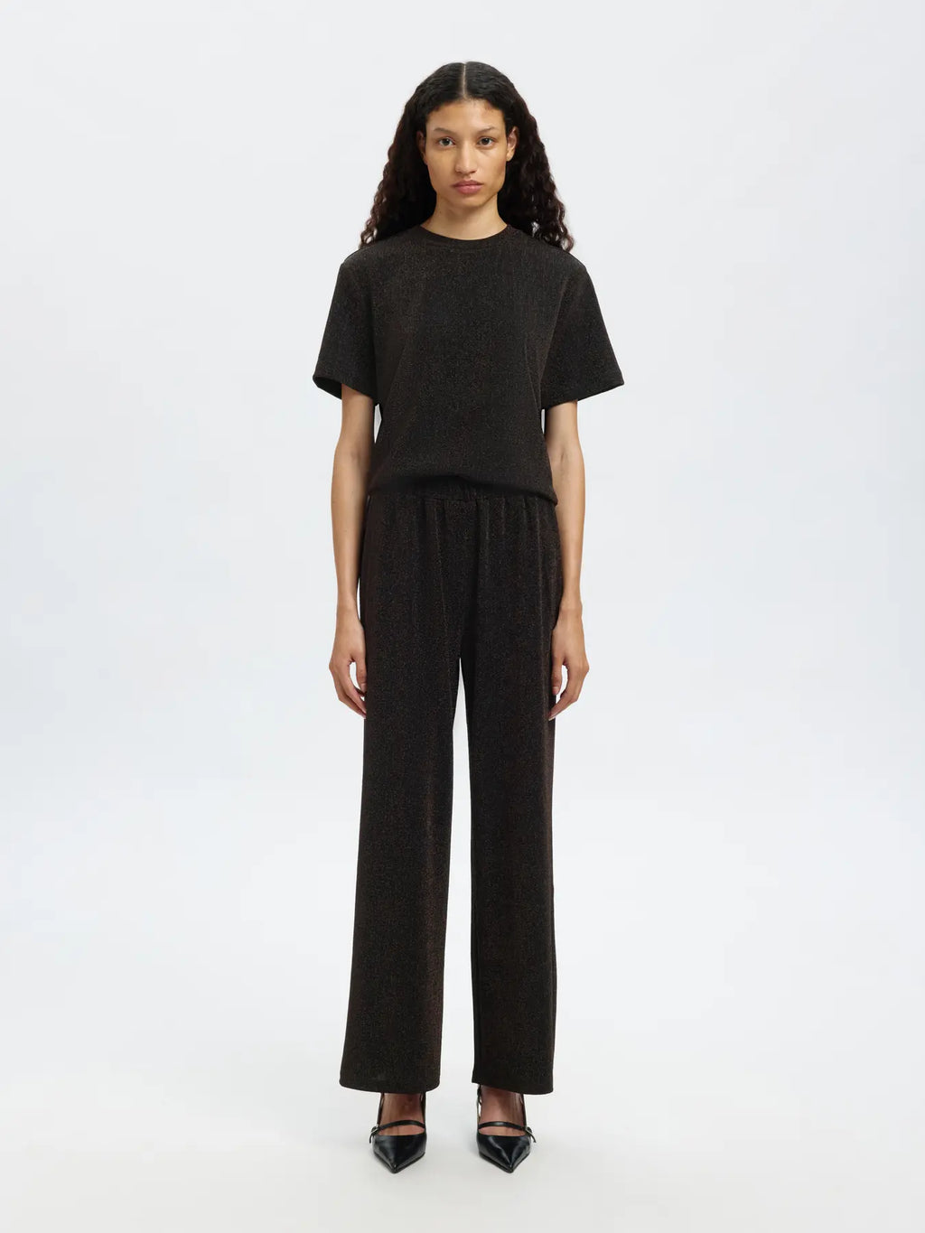 Selected Femme Anja Lurex Trousers