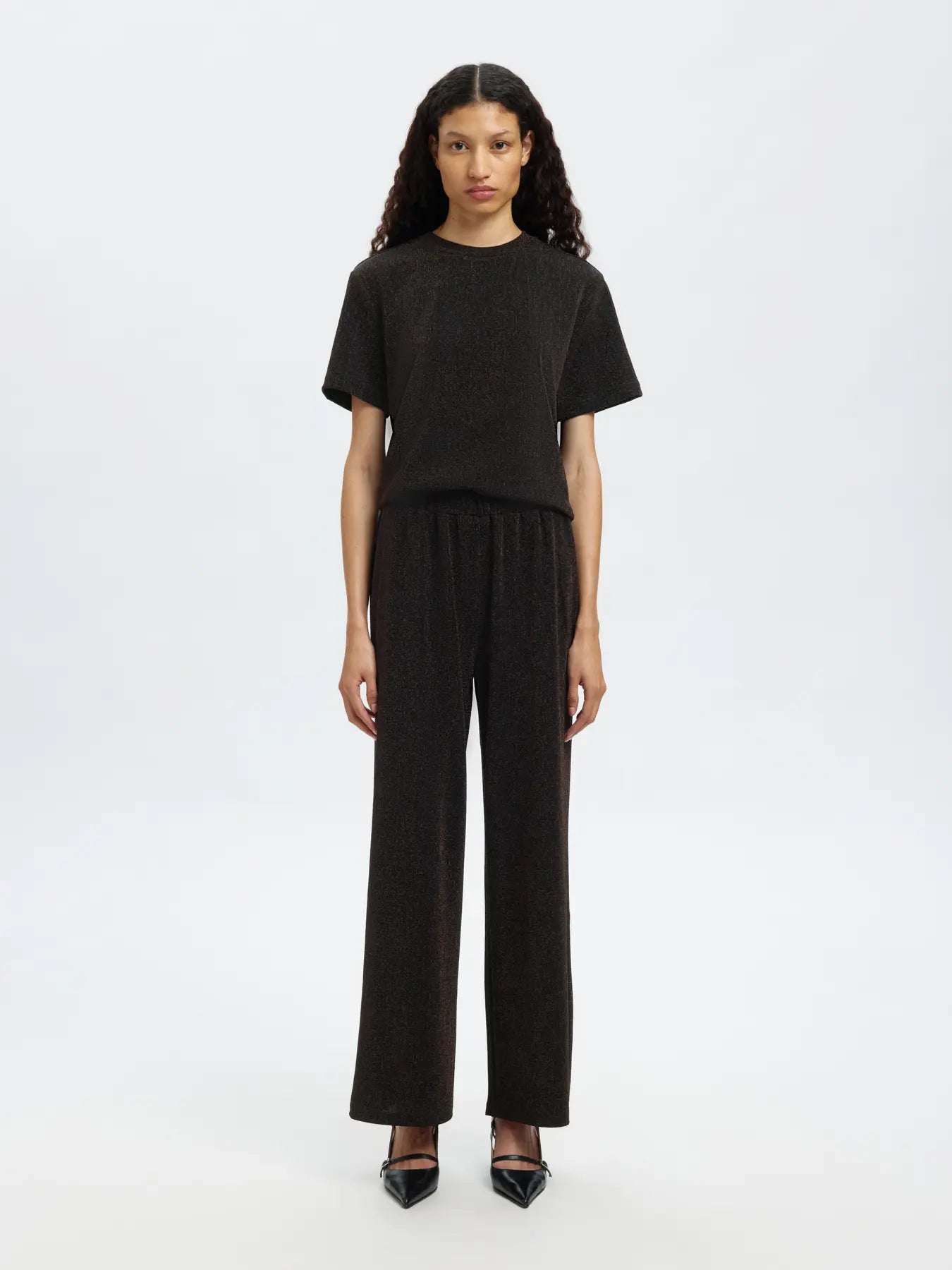 Selected Femme Anja Lurex Trousers