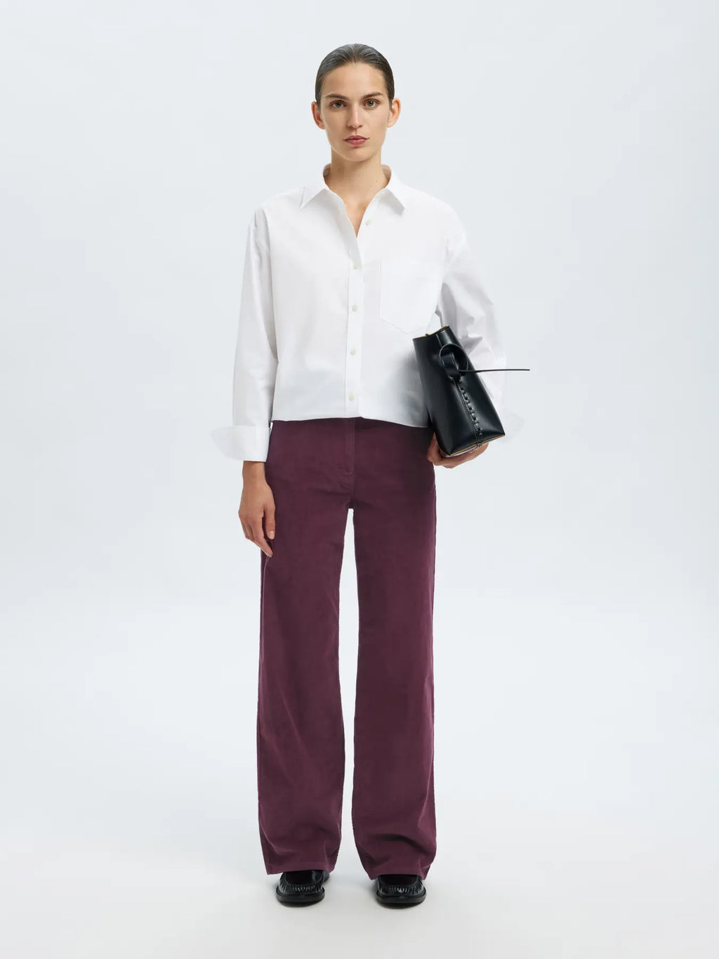Selected Femme Wide Runa Cord Pant - Fig
