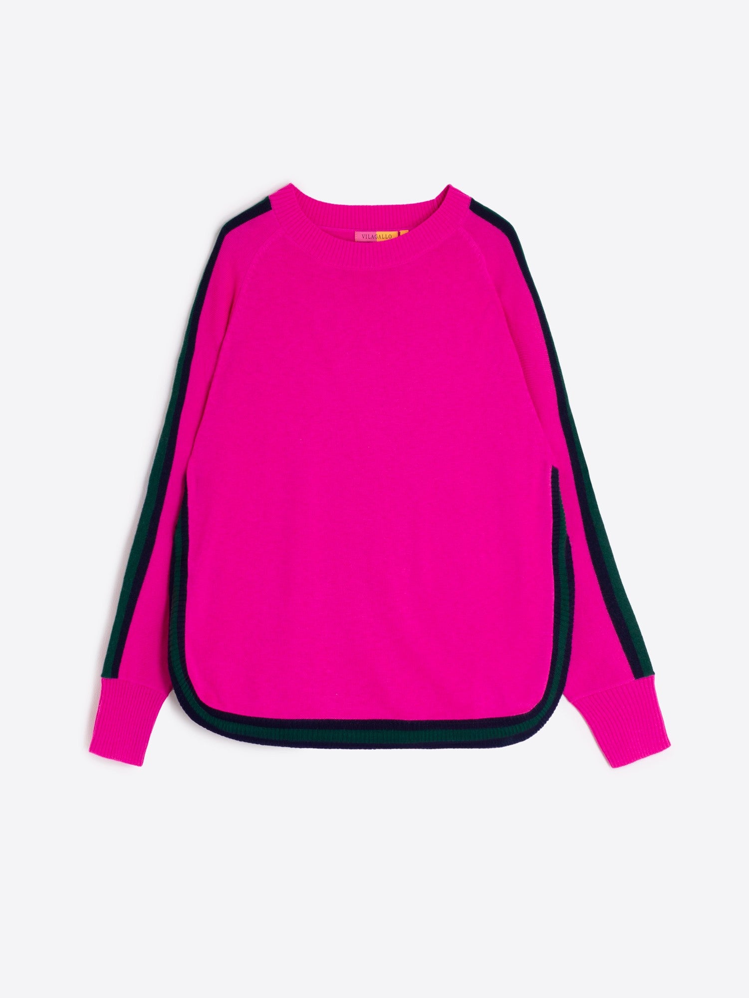Vilagallo Wool Stripe Jumper - Pink